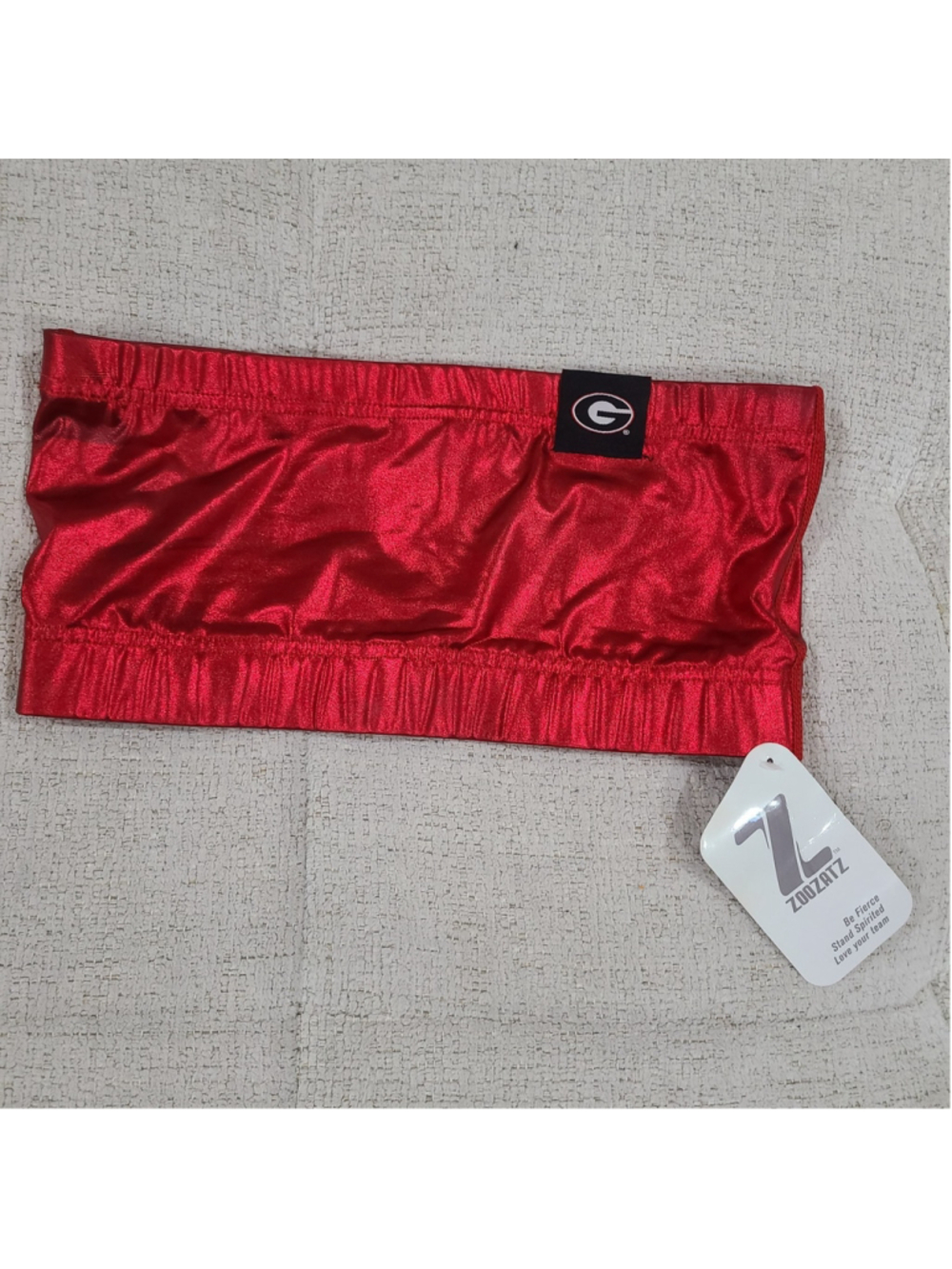 NEW Zoozatz UGA University Of Georgia Metallic Red Bandeau Tube Top Size Small